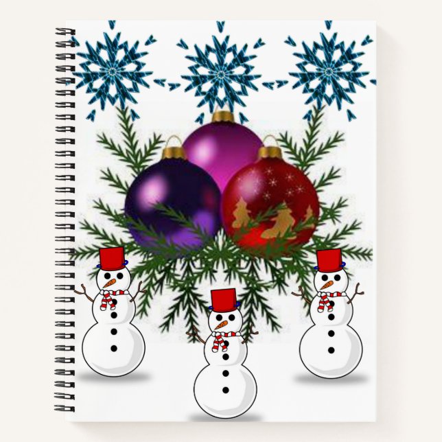 Spiral Notebook Snowman (Front)
