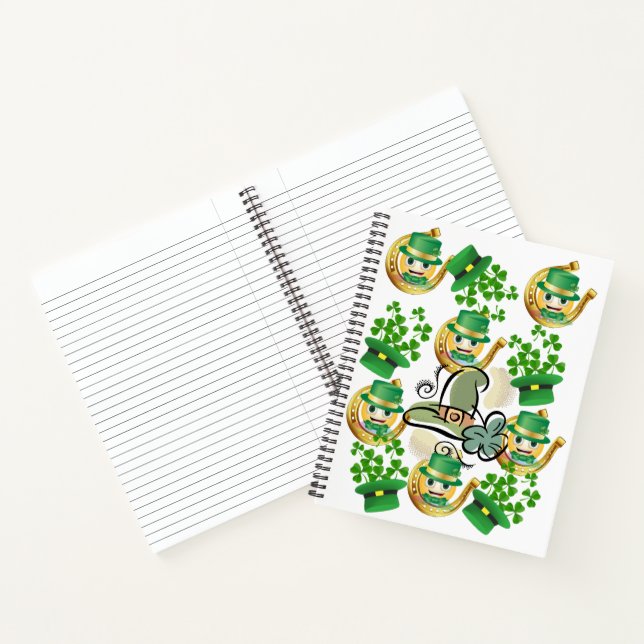 Spiral Notebook St. Patrick's Day Horseshoe (Inside)