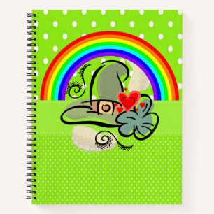 Spiral Notebook St. Patrick's Day Rainbow