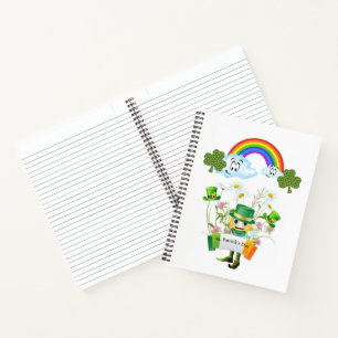 Spiral Notebook St. Patrick's Day Rainbow