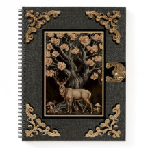 Spiral Notebook Stag and the Magnolia Tree