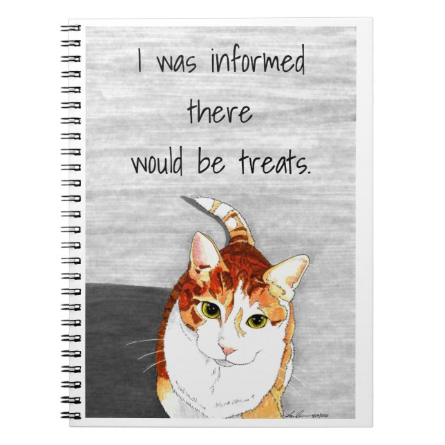 Spiral Notebook: Treats for Hobbes Notebook (Front)