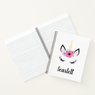 Spiral Notebook - Unicorn Head