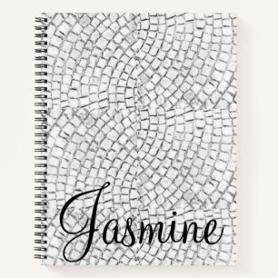 Spiral Notebook White Pavers