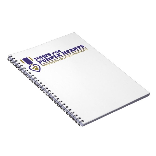 Spiral Notebook - White w Colour Logo (Right Side)