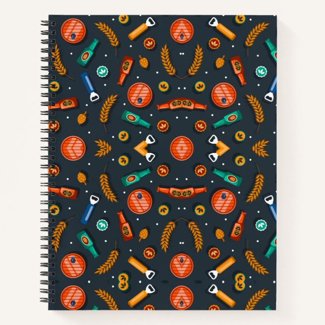 Spiral notebook with a Halloween-themed cover (Front)