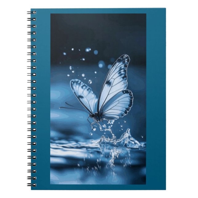 spiral notebook with butterfly photo (Front)