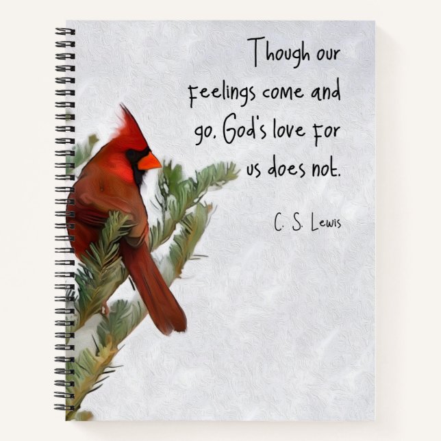 Spiral Notebook with C.S. Lewis Quote (Front)