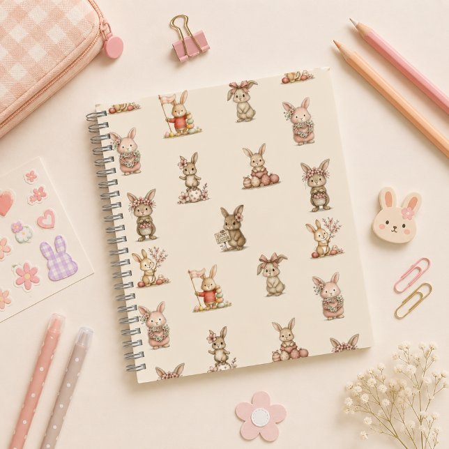 Spiral notebook with cute bunny design (Creator Uploaded)