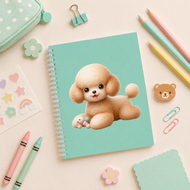 Spiral notebook with cute puppy design (Creator Uploaded)