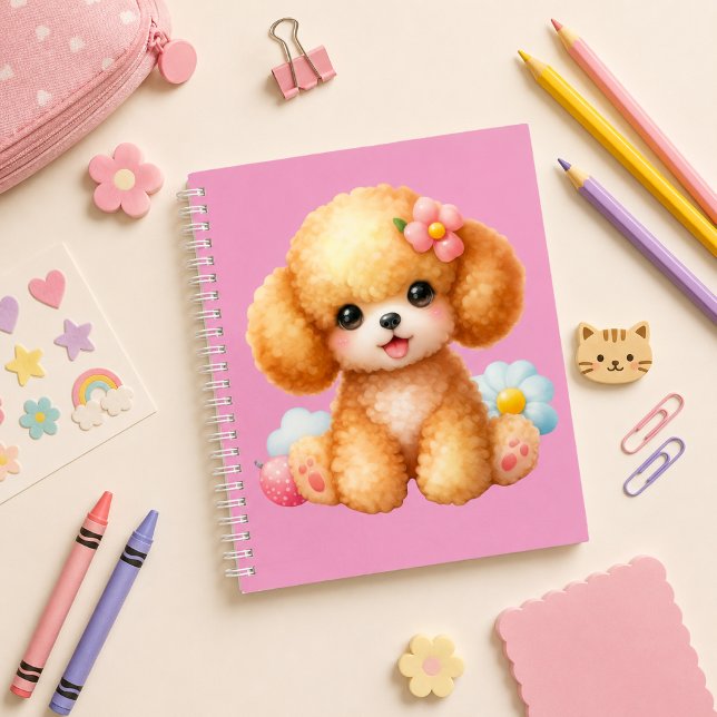 Spiral notebook with cute puppy design (Creator Uploaded)