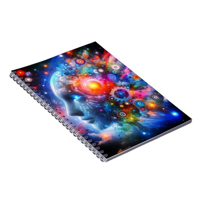 Spiral Notebook with Digital Art Design (Right Side)