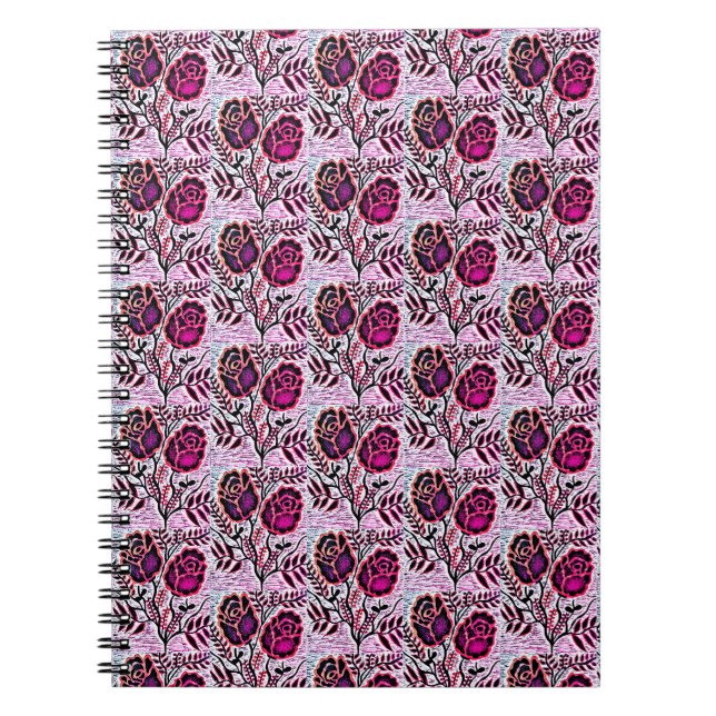 Spiral Notebook with Floral Image (Front)