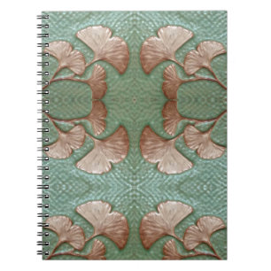 Spiral notebook with Gingko leaf Design 2