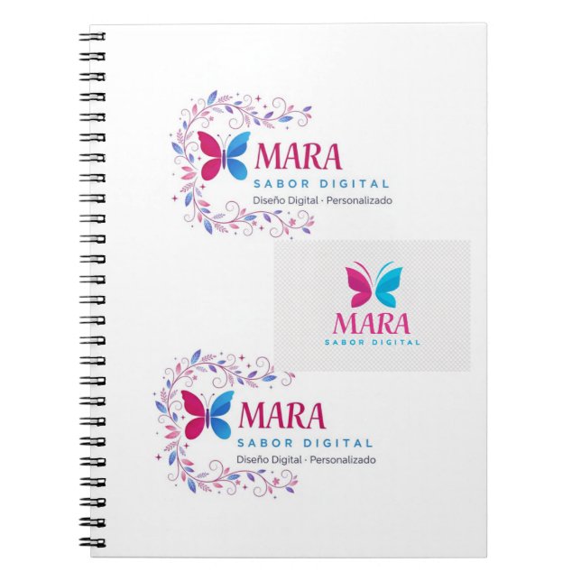 Spiral notebook with modern design (Front)