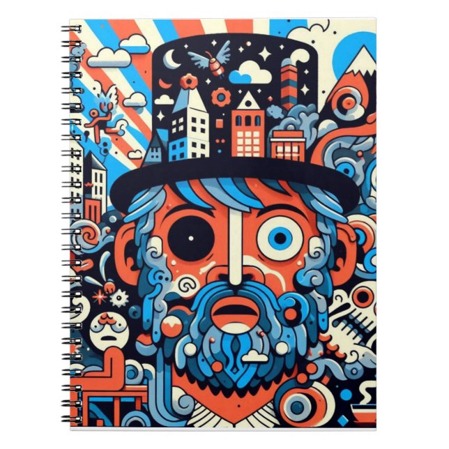 Spiral Notebook with Photo "Psychedelic #1" (Front)