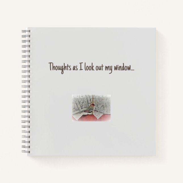 Spiral Notebook with Picture of a Finch (Front)
