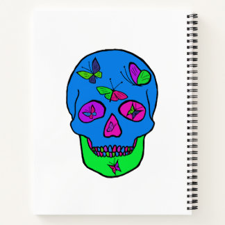 Spiral Notebook with Skull Butterfly design.
