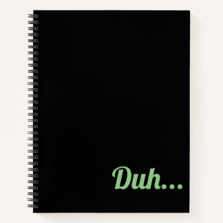 Spiral Notebook with words