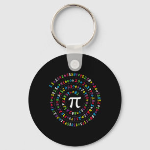 Spiral Numbers Pi Ratio Teacher And Student Pi Day Keychain