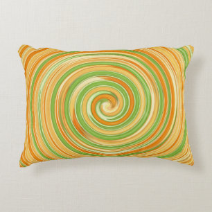 Spiral of Fun Citrus Colours Accent Pillow