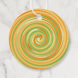 Spiral of Fun Citrus Colours Favour Tags