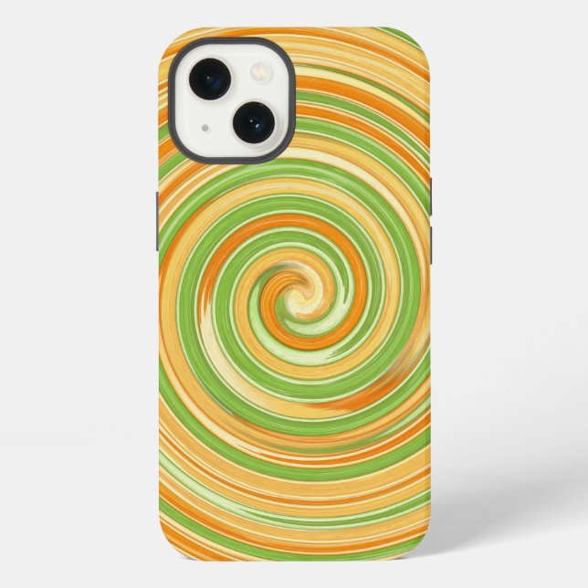 Spiral of Fun Citrus Colours  iPhone Case (Back)