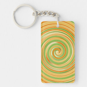 Spiral of Fun Citrus Colours Keychain