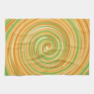 Spiral of Fun Citrus Colours  Kitchen Towel