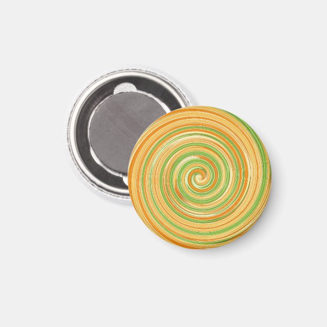Spiral of Fun Citrus Colours  Magnet (Front/Back)