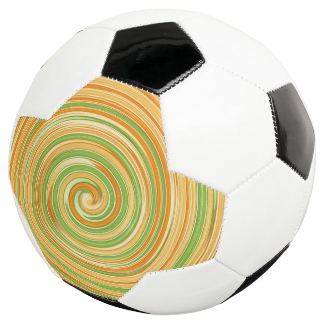 Spiral of Fun Citrus Colours  Soccer Ball (Three Quarter)