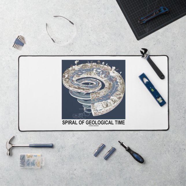 Spiral Of Geological Time Earth's History Spiral Desk Mat (Workstation)