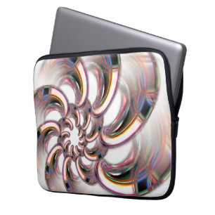 Spiral of golden claws in soft pinkish tones paper laptop sleeve