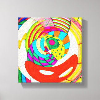 Spiral of Lines and Colors Canvas Print