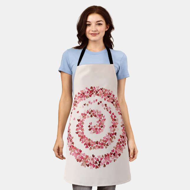 Spiral of Love Hearts Apron (Worn)