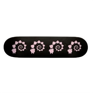 Spiral of Pink Elephants. Skateboard