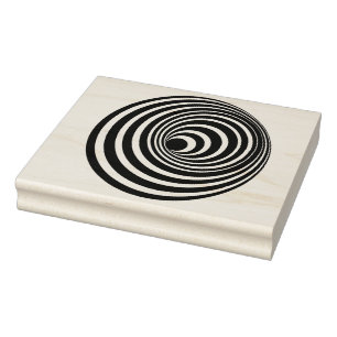 Spiral Optical Illusion Rubber Art Stamp