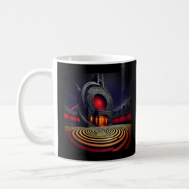 Spiral Out Keep Going - Artistic Mystic Tee Coffee Mug (Left)