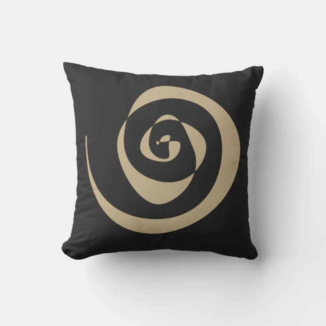 spiral pattern design throw pillow (Front)
