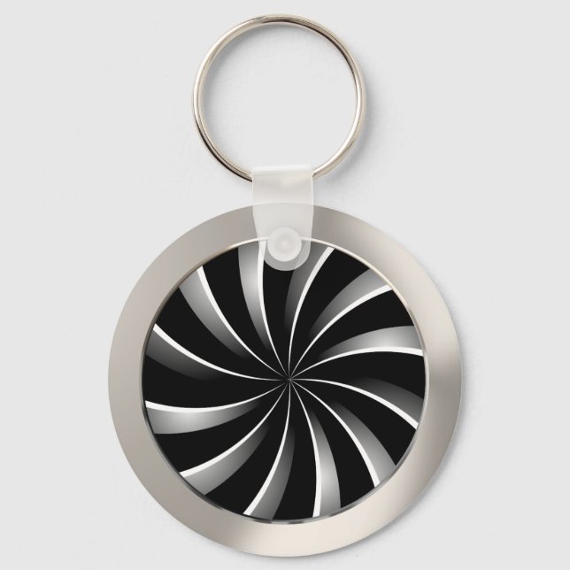Spiral pattern keychain (Front)