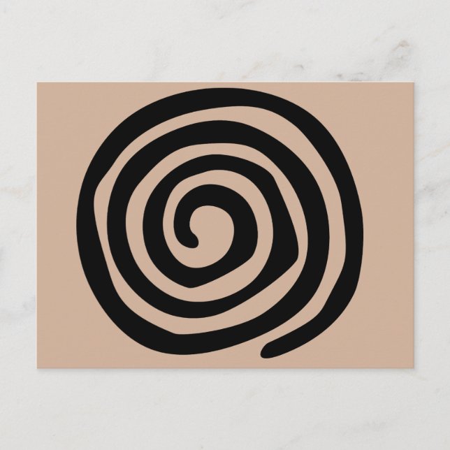 Spiral petroglyph Aztec tribal art Postcard (Front)