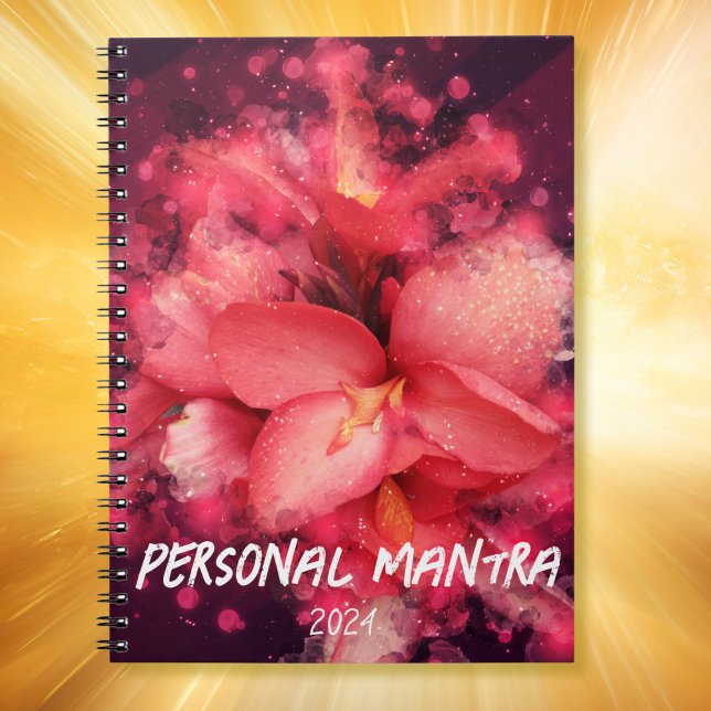 Spiral Photo Notebook (This vibrant floral photo art journal allows you to customize all text. )