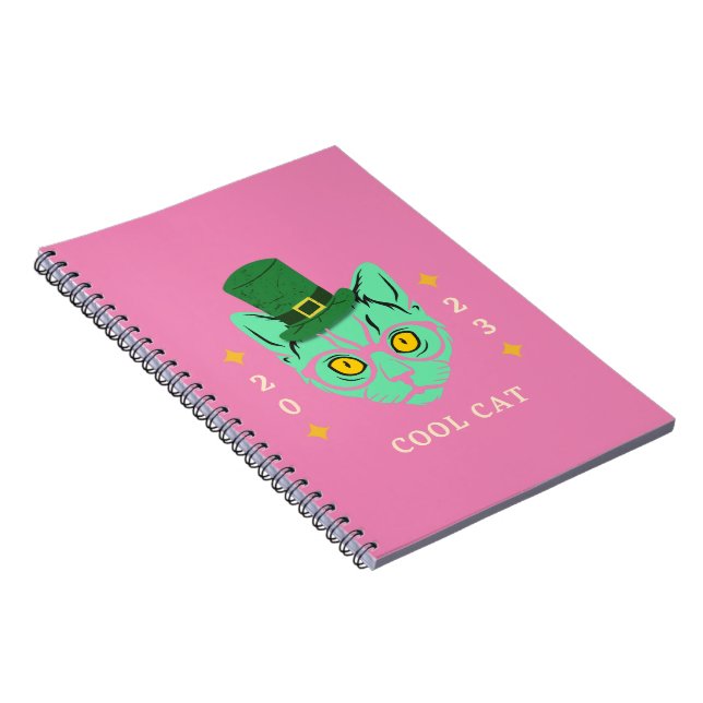 Spiral Photo Notebook Cool Cat (Right Side)