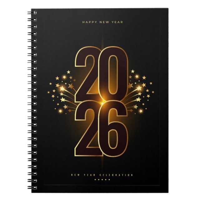 Spiral Photo Notebook-Happy New Year 2026 Notebook (Front)