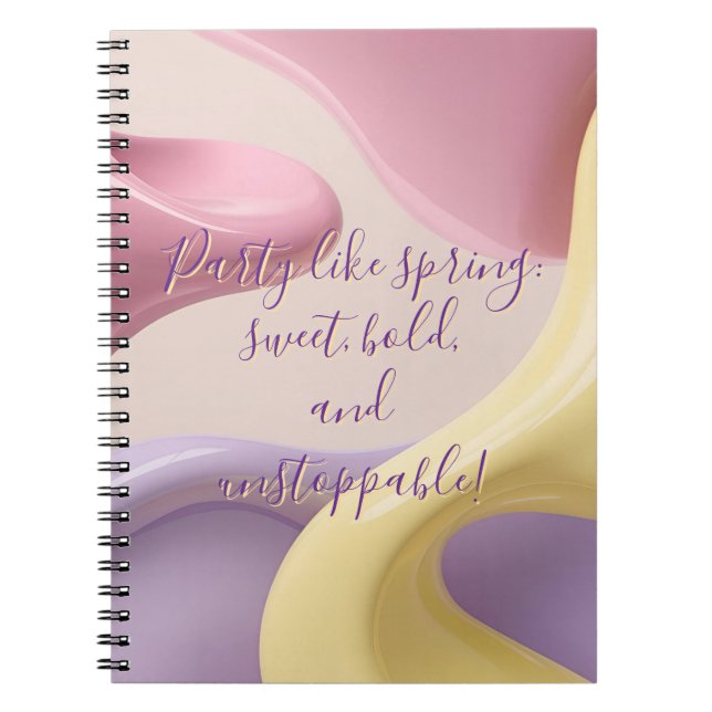 Spiral photo notebook in stylish graphic (Front)