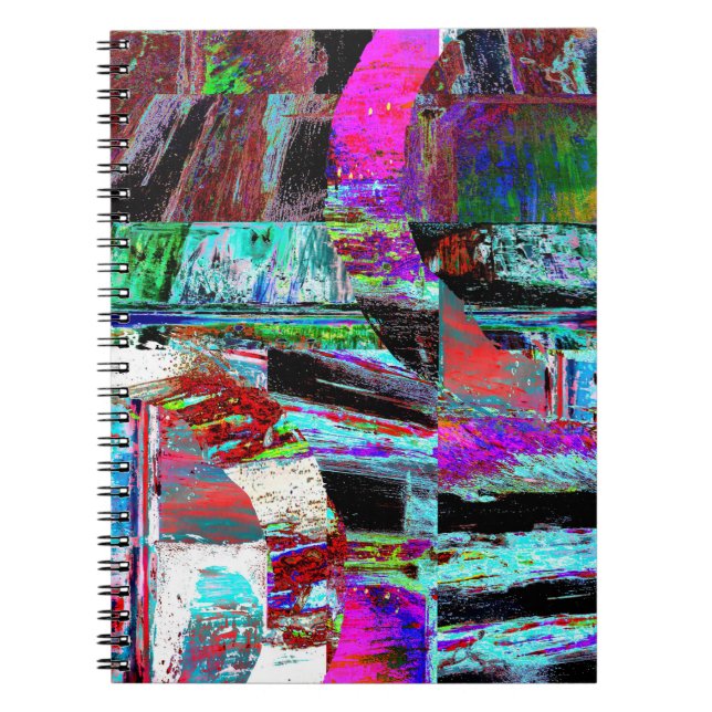 Spiral Photo Notebook – Neon Pulse (Front)