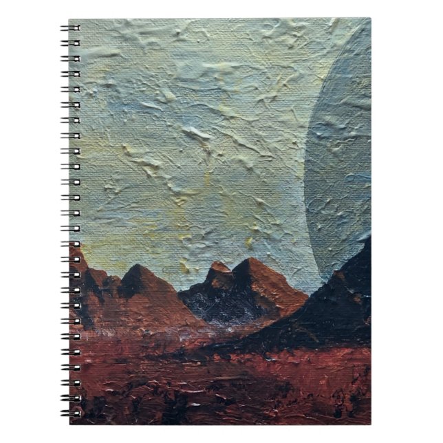 Spiral Photo Notebook Red Planet Design (Front)
