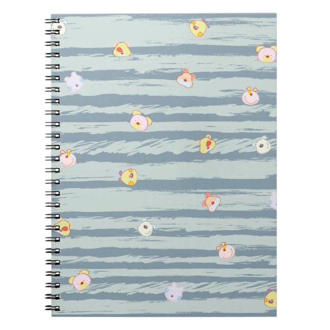 Spiral Photo Notebook – Whimsy Faces (Front)