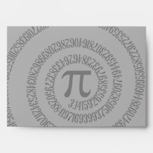 Spiral Pi Click Customize to Change Grey Colour Envelope