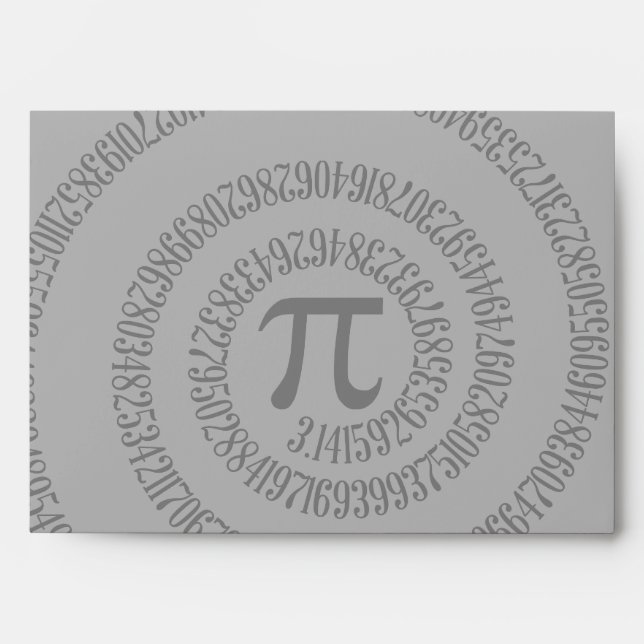 Spiral Pi Click Customize to Change Grey Colour Envelope (Front)